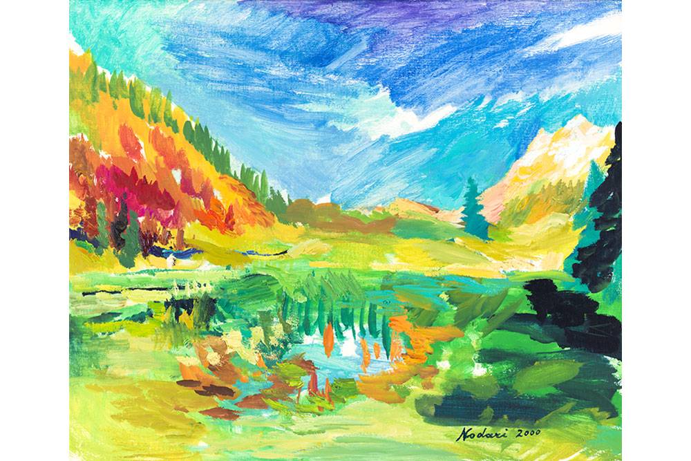 Robert Nodari. unter freiem Himmel gemalt.